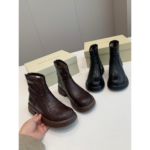 捡漏 羊皮加绒小短靴T474 淘到线下359