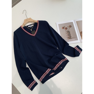 上衣棉质V领针织衫 套头打底衫 S212 淘到商场319 福利特价