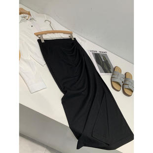 捡漏 捏褶侧开叉半身裙P951 淘到国外430