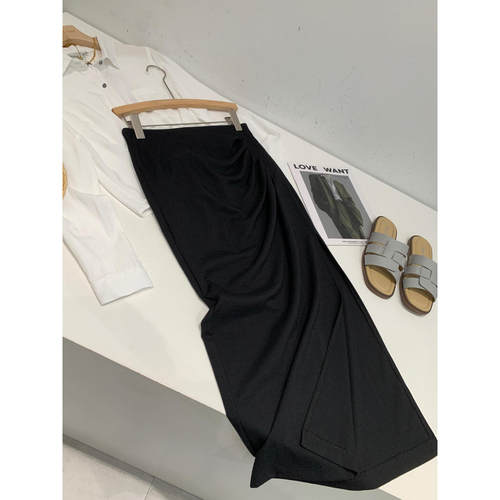 捡漏！淘到国外430+捏褶侧开叉半身裙P951