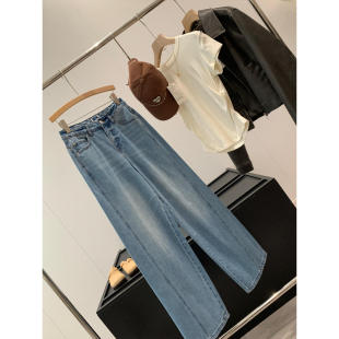 女裤 休闲宽松长裤 子时尚 拼接款 R859 捡漏 牛仔裤 淘到国外270