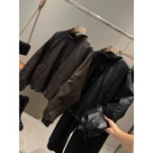 90白鸭绒 pu皮羽绒服T113 韩版 带质检 同品质400