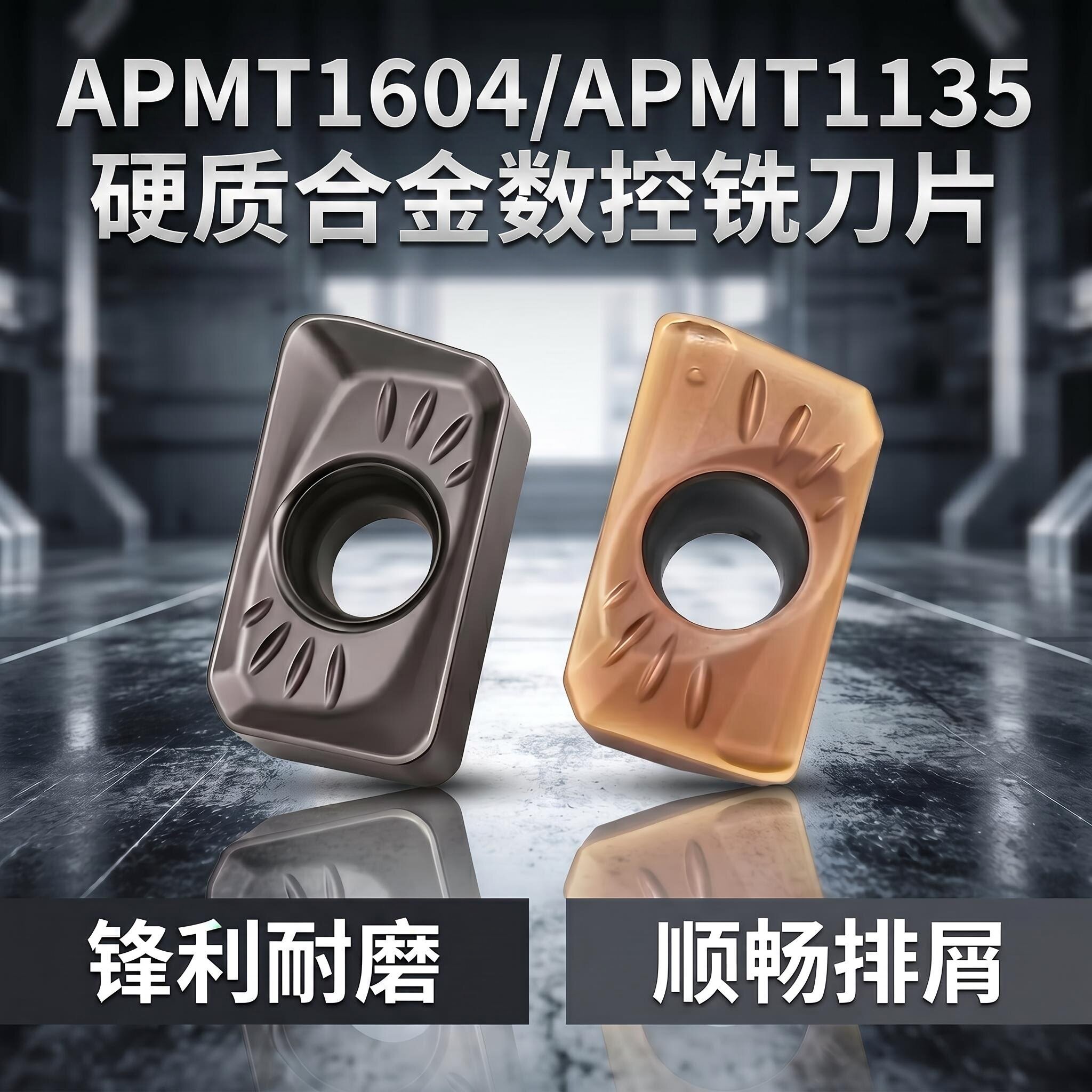 锐安铣刀片APMT1604/1135硬质合金数控铣刀片钢件不锈钢耐磨刀粒