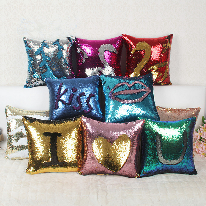 亮片变色DIY魔术抱枕靠枕汽车靠垫酒吧KTV时尚亮片抱枕厂家直销|ruв категории домашний ткань, подушка/подушка - от Buy2taobao.com для оказания профессиональной услуги покупки агента Taobao