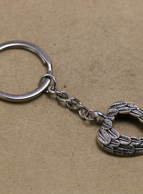 eBay外贸热销 ins合金钥匙环爱心羽毛车载钥匙配件 diy厂家直销