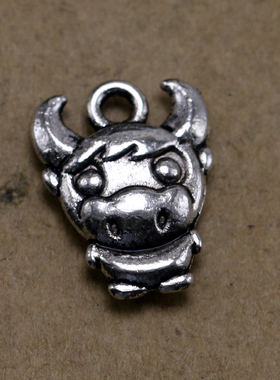 速卖通eBay爆款 锌合金十二生肖配件小黄牛手链吊坠配件 厂家直销