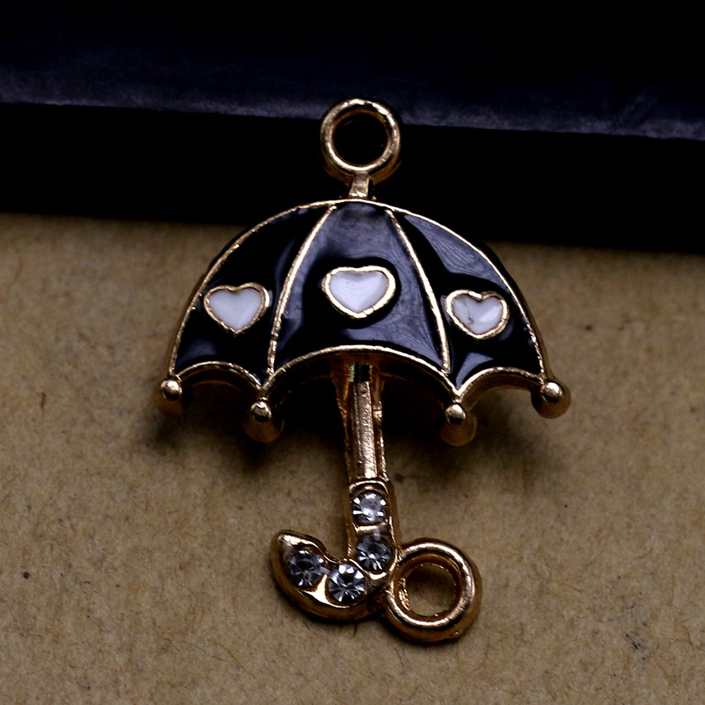 韩版可爱滴油雨伞 钥匙扣合金挂件手链项链手工diy发饰饰品配件