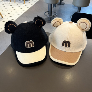 宝宝帽子秋冬韩版帅气婴儿鸭舌帽男女小童太阳帽儿童字母棒球帽潮