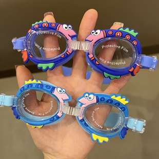 女童潜水镜儿童螃蟹泳镜防水防雾游泳镜男童眼镜装 备泳池游泳夏季