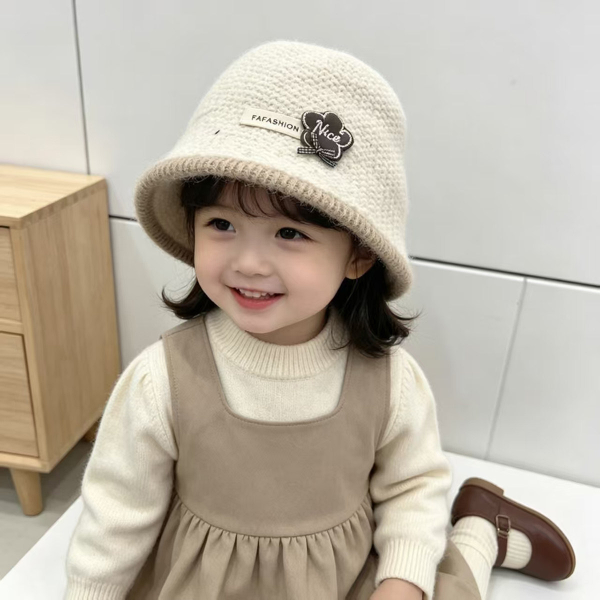 韩版儿童帽子时尚渔夫帽男童女童休闲百搭宝宝海星水桶帽秋冬天潮