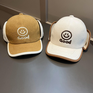 儿童帽子冬季护耳男童雷锋帽宝宝鸭舌保暖防风防寒男女小孩棒球帽