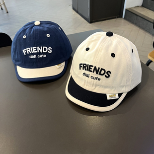 男宝宝帽子女童儿童字母鸭舌棒球帽出游小童男童日系百搭春秋户外