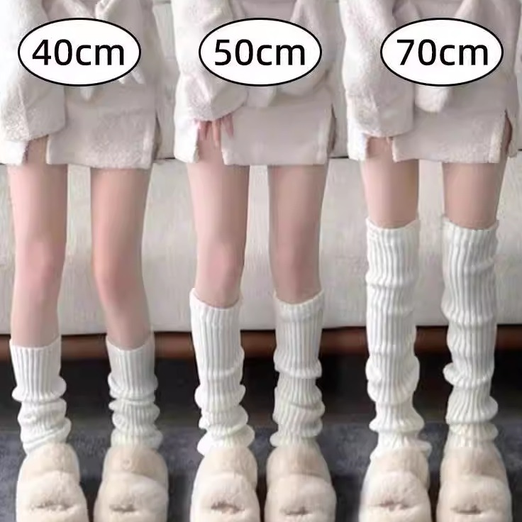 袜套白色堆堆袜女款腿套y2k护腿过膝春秋jk小腿袜春季长筒袜秋冬