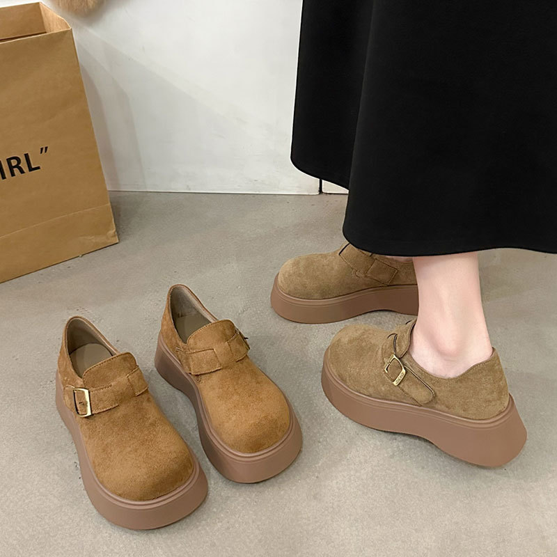 厚底增高勃肯鞋女2025秋季新款