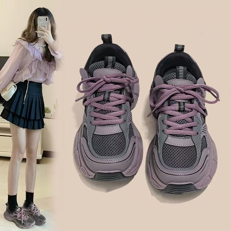 运动老爹鞋女2026春款厚底轻便