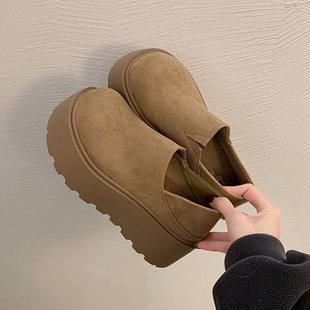 女鞋 两穿增高勃肯松糕厚底鞋 小个子博肯乐福单鞋 新款 女春季