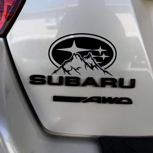 JDM车贴斯巴鲁STI挡风玻璃贴纸改装 饰贴 防水森林人傲虎力狮翼豹装