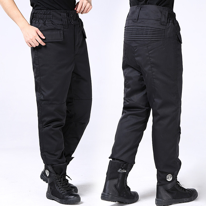 黑色作训棉裤男冬季耐磨防水加绒