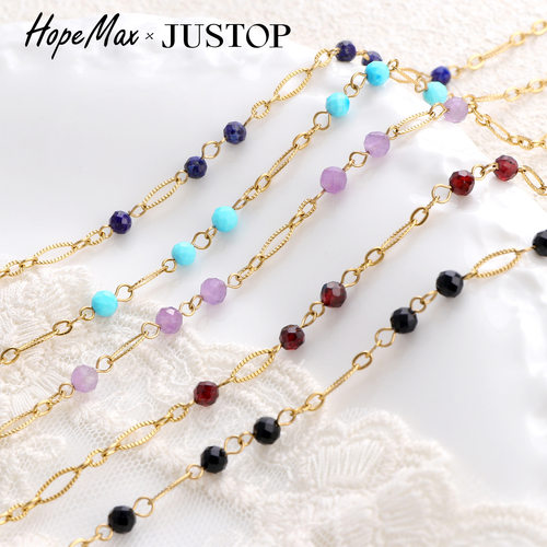 衡山南岳大庙文创justop 亚马逊欧美串珠手饰品天然石小众设计感