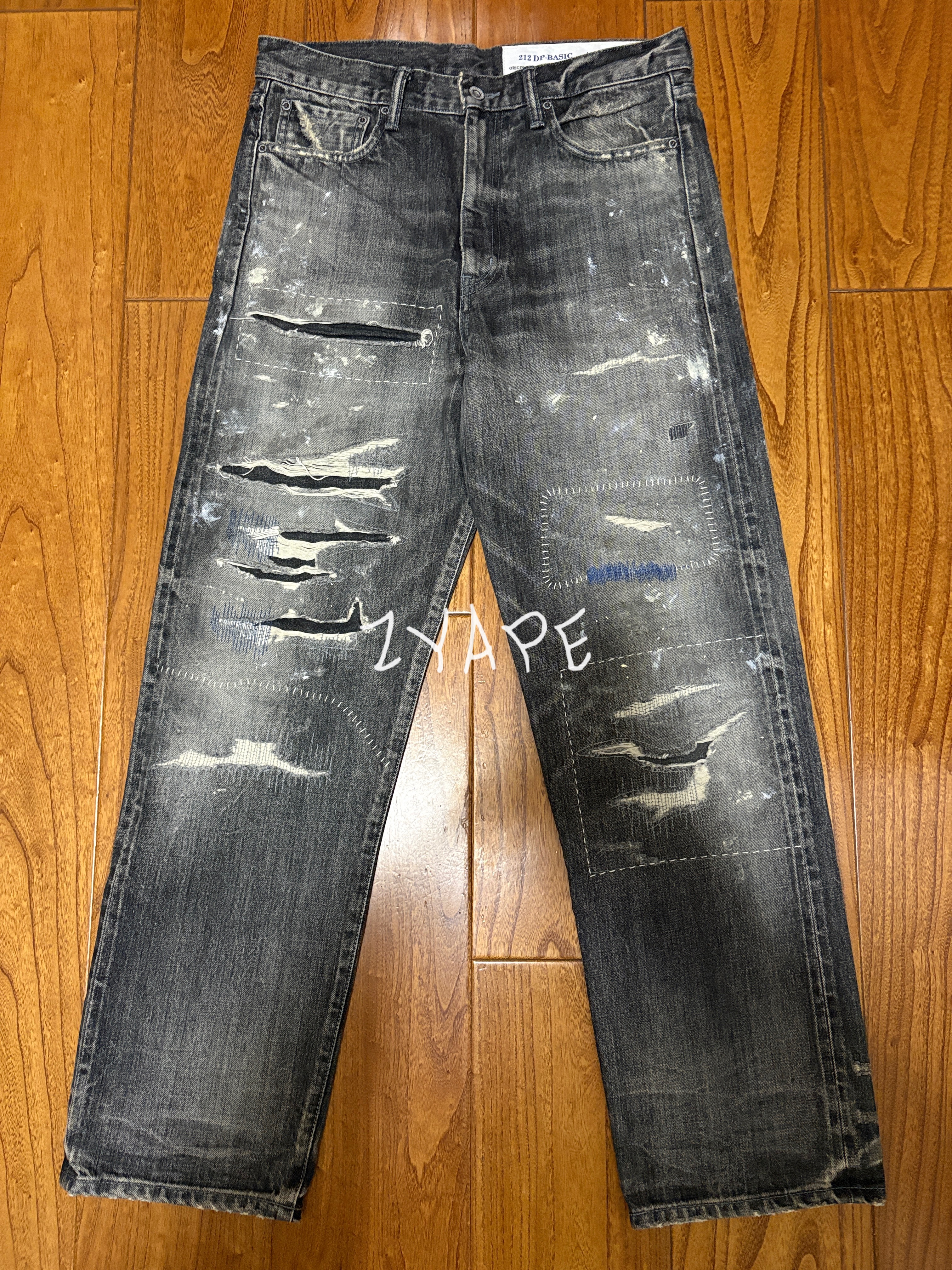 NEIGHBORHOOD SCRATCH SAVAGE 21AW水洗刀割牛仔裤NBHD破坏牛王