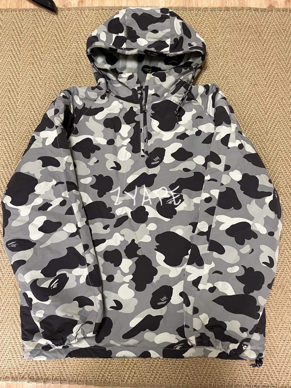 BAPE元年灰迷彩宽松加绒夹克