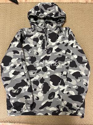 BAPE元年灰迷彩宽松加绒夹克