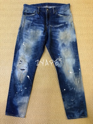 sequel fragment藤原浩联名破坏做旧牛仔裤denim pant星空牛仔裤