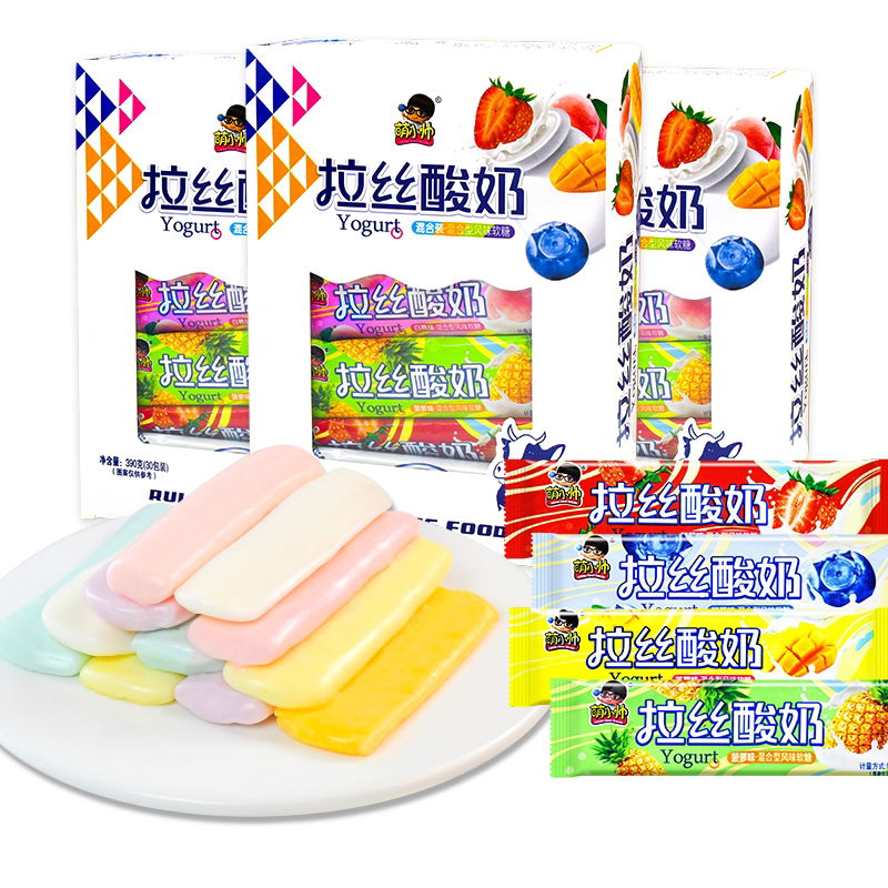 萌小帅拉丝老酸奶糖风味软糖网红