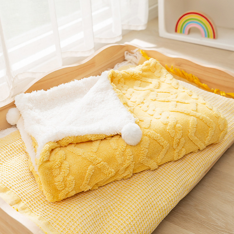 猫毯子小猫睡觉被子猫咪毛毯毛球盖毯毛绒布偶猫冬天加厚英短蓝猫