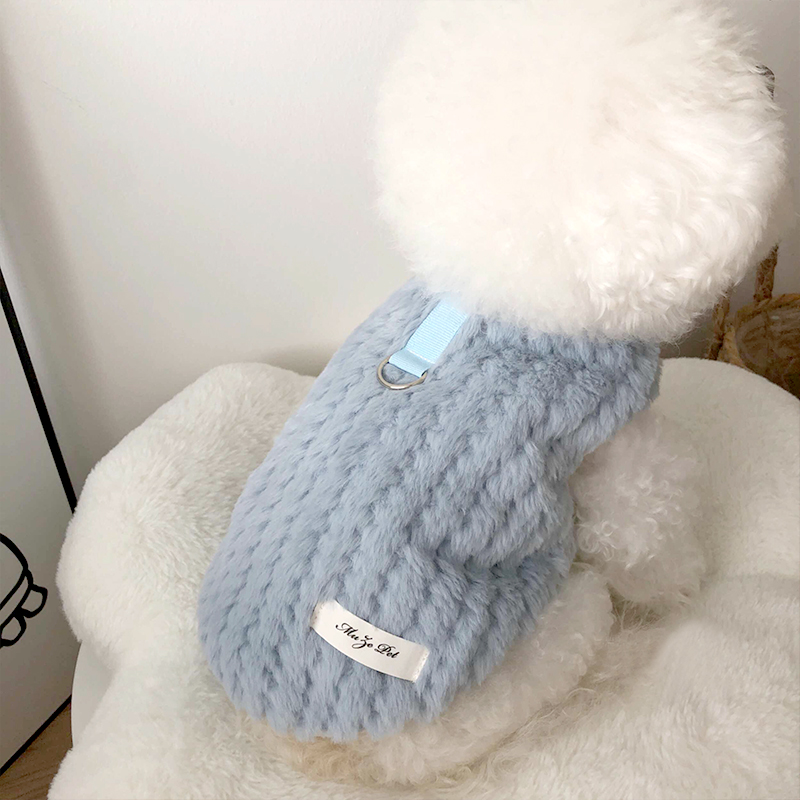 狗狗衣服秋冬款可牵引马甲