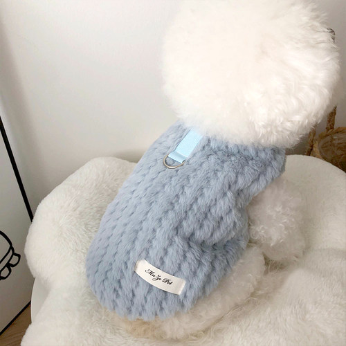 狗狗衣服秋冬款可牵引马甲