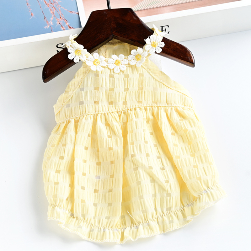 狗狗衣服宠物户外透气夏装小型犬马尔济斯可爱小裙子幼犬居家睡衣