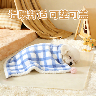 狗狗毛毯冬加厚小狗被子狗毯冬季冬天狗窝垫子睡觉用双面睡垫地垫