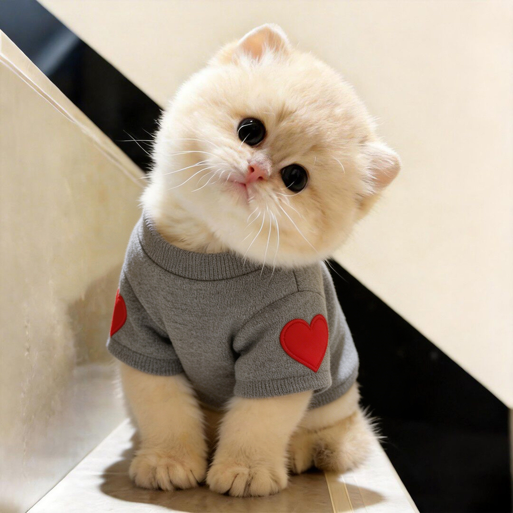 猫咪衣服秋季防掉毛幼猫护肚子ins风高颜值幼猫起司春秋小猫秋天图片