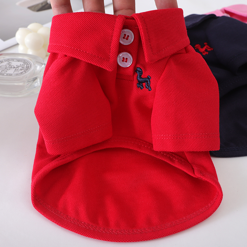 狗狗秋季新款衣服幼犬小型犬比熊泰迪秋天保暖外出防脏韩系Polo衫