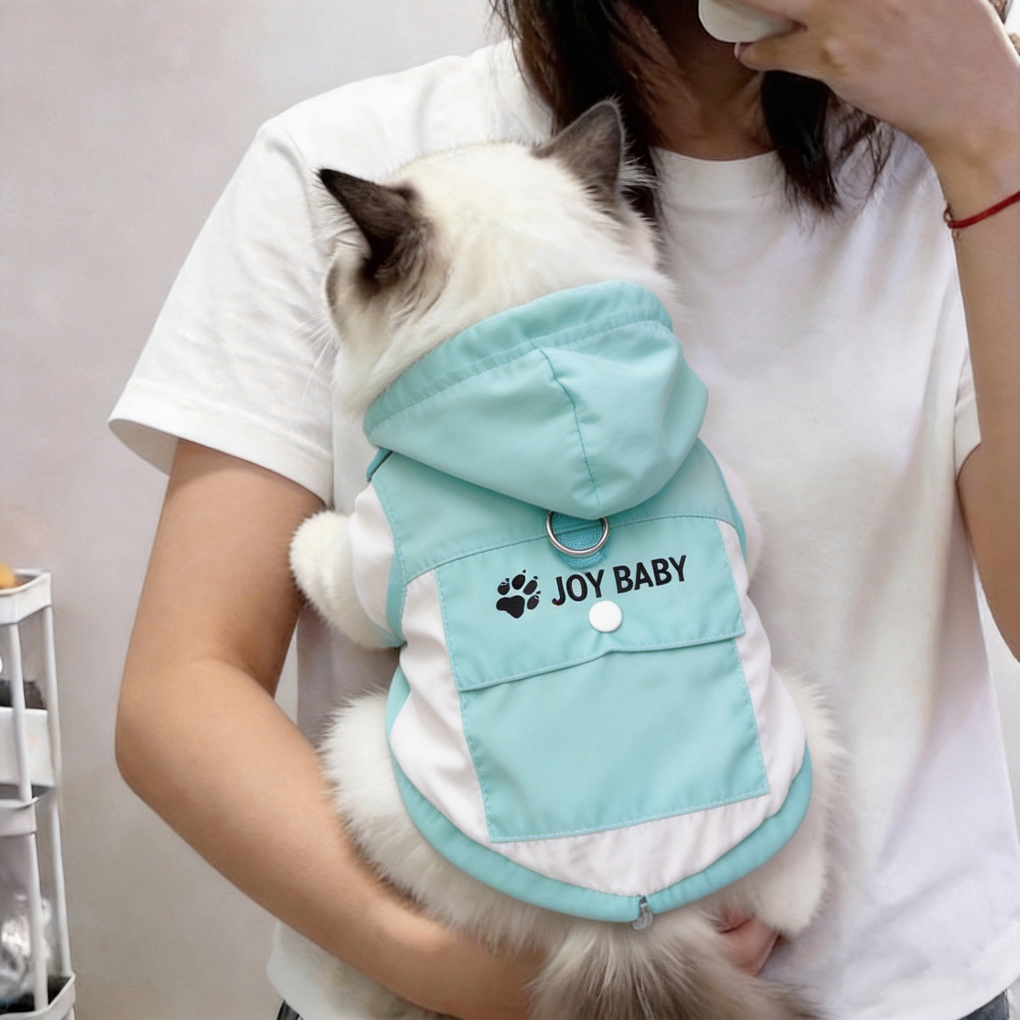 小猫衣服薄款幼猫夏天防掉毛猫咪布偶猫高颜值连帽可牵引秋天外套图片
