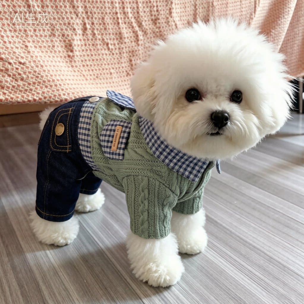 狗狗衣服比熊小型犬冬季泰迪冬装高颜值小狗秋冬装幼犬外出四脚衣图片