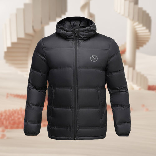 李宁正品冬季新款羽绒服韦德轻薄男子时尚短款连帽外套AYMQ043