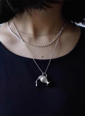 花瓶水滴吊坠项链金属瓶子毛衣链