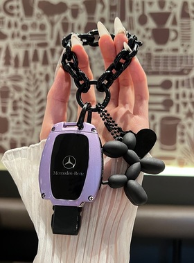 适用奔驰gla200钥匙套C200L壳A级a180L扣glc260L包B级260GL紫色扣