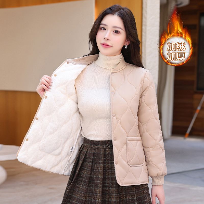 秋冬女短款修身保暖小棉袄内打底