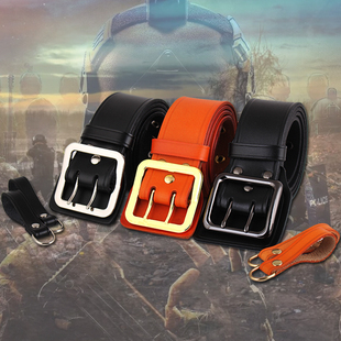 男士 简约百搭双针针扣牛皮作训战术腰带 户外运动训练真皮皮带男式