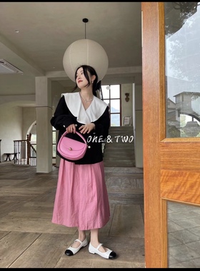 ONE TWO百搭短外套黑色初秋均码衣长50cm胸围102cm香风