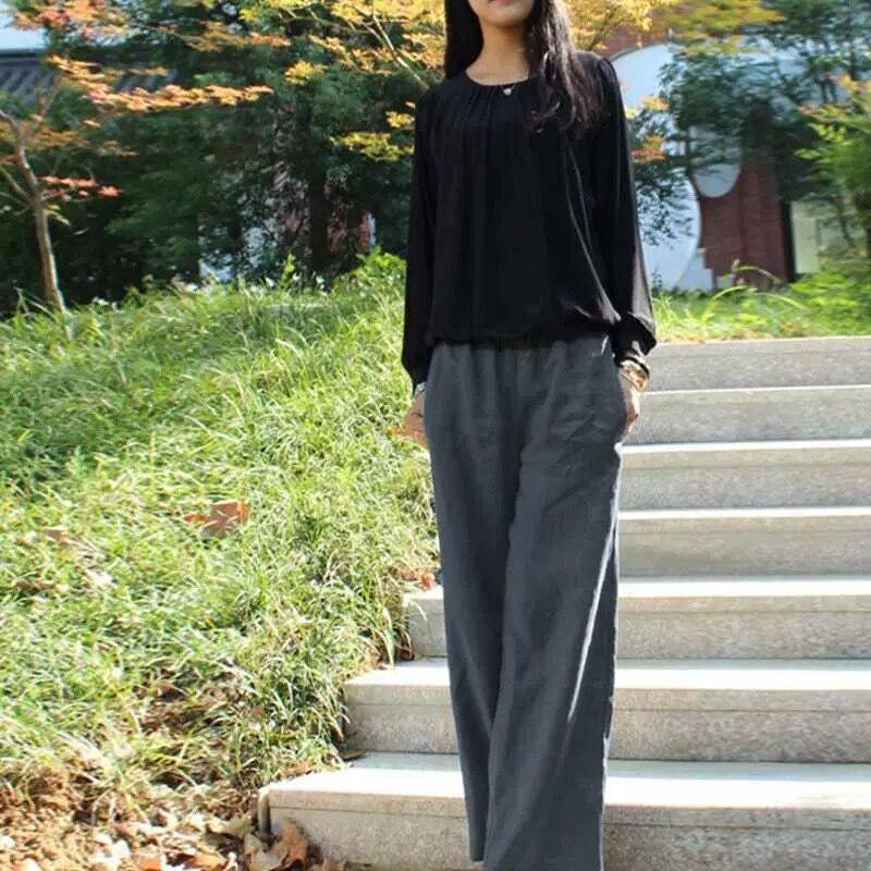 苎麻垂感春秋宽松直筒阔腿裤休闲长裤亚麻显瘦大码女,女装/女士精品,休闲裤,淘宝优惠券,粉丝福利购,淘宝优惠卷