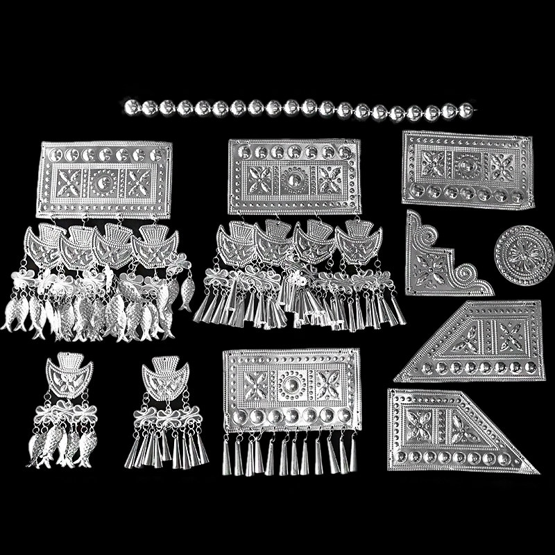 苗族银片民族服装银饰配件服装装饰配件苗银饰品苗族银饰少数民族