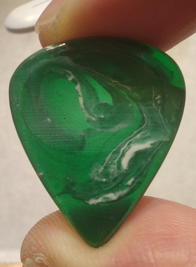 Wild picks 天然树脂绿色透明 日本手工制作高端吉他拨片一片包邮