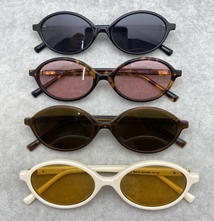 miu书呆子明星张元英同款太阳镜复古男女进口板材素颜拍照走秀款