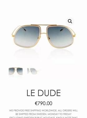 安娜卡琳卡尔松ANNAKARIN男女纯钛时尚太阳街拍旅游鹰爪推荐款