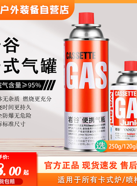 岩谷卡式炉气罐GAS户外便携式野营外丁烷瓦斯燃气防爆煤气小气罐