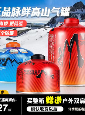脉鲜户外扁气罐便携式高寒高山野外野炊野营炉具专用扁罐登山罐